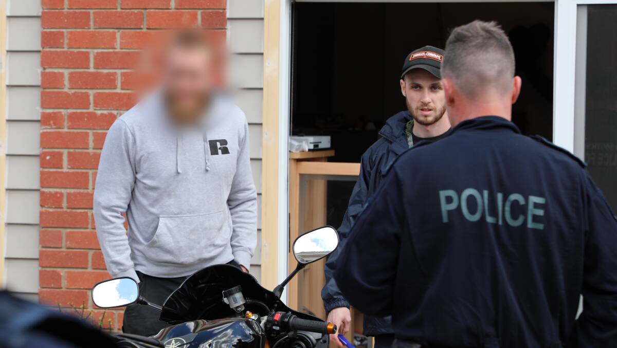 Andrew Hallam is arrested on Tuesday. Picture by NSW Police
