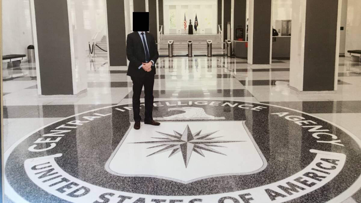 Witness J at the Central Intelligence Agency headquarters in the United States. Picture supplied