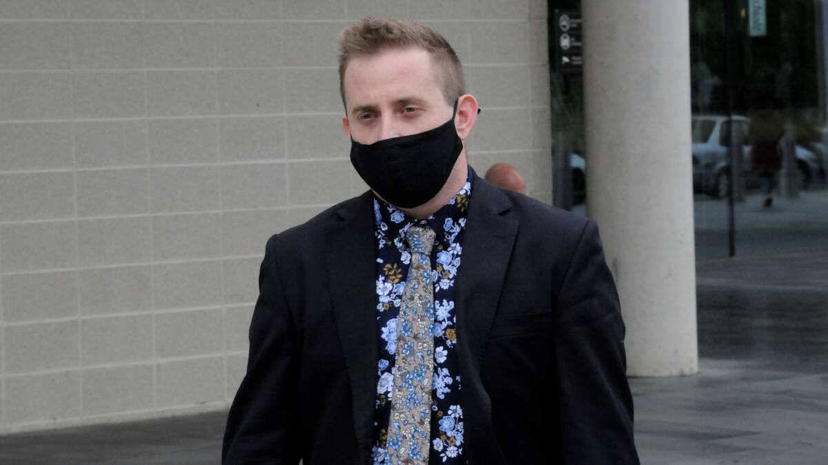 Jeremiah Deakin leaves court on Wednesday after pleading guilty. Picture: Blake Foden
