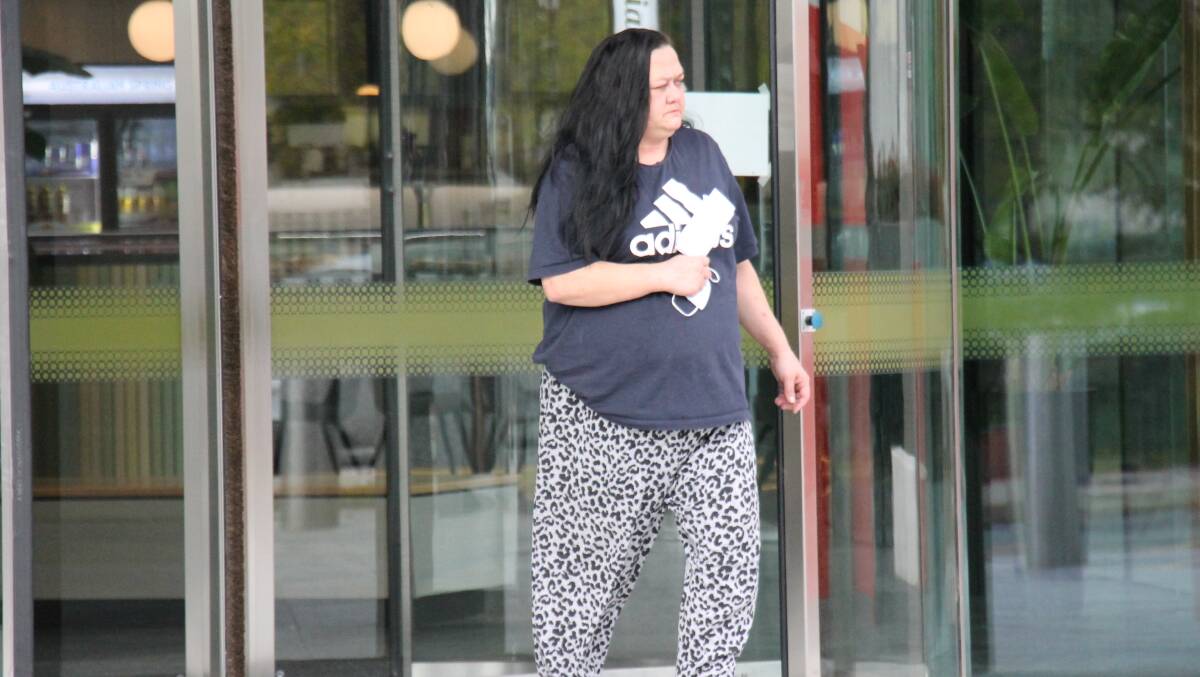 Stacey Ann Miller leaves court on Wednesday after being granted bail.