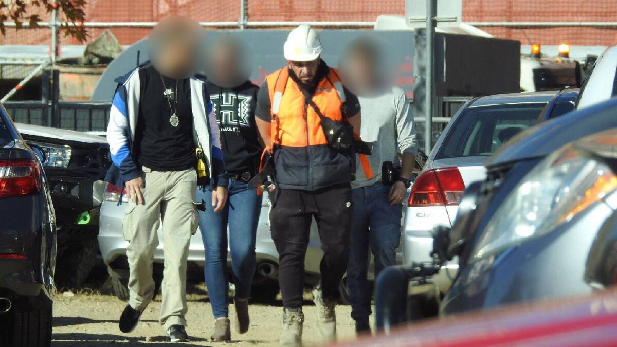 Khaled Khoder on a building site in 2019. Picture: ACT Policing