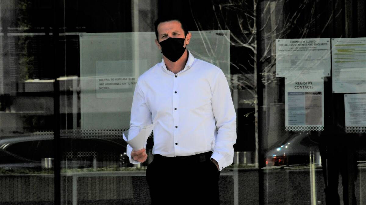 Deon Gibbons leaves court on Thursday after narrowly avoiding time behind bars. Picture: Blake Foden