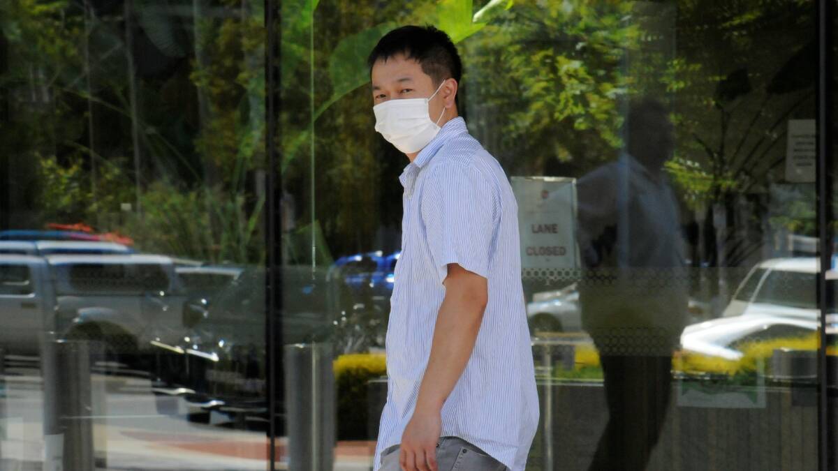 Wing Hei Leung outside the ACT Magistrates Court after a previous appearance. Picture: Blake Foden