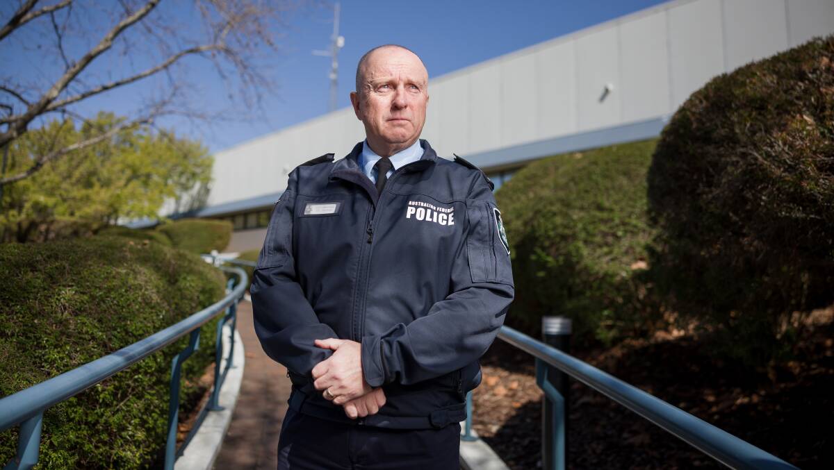 Deputy Commissioner Neil Gaughan outside the Winchester Police Centre in Belconnen. Picture by Sitthixay Ditthavong
