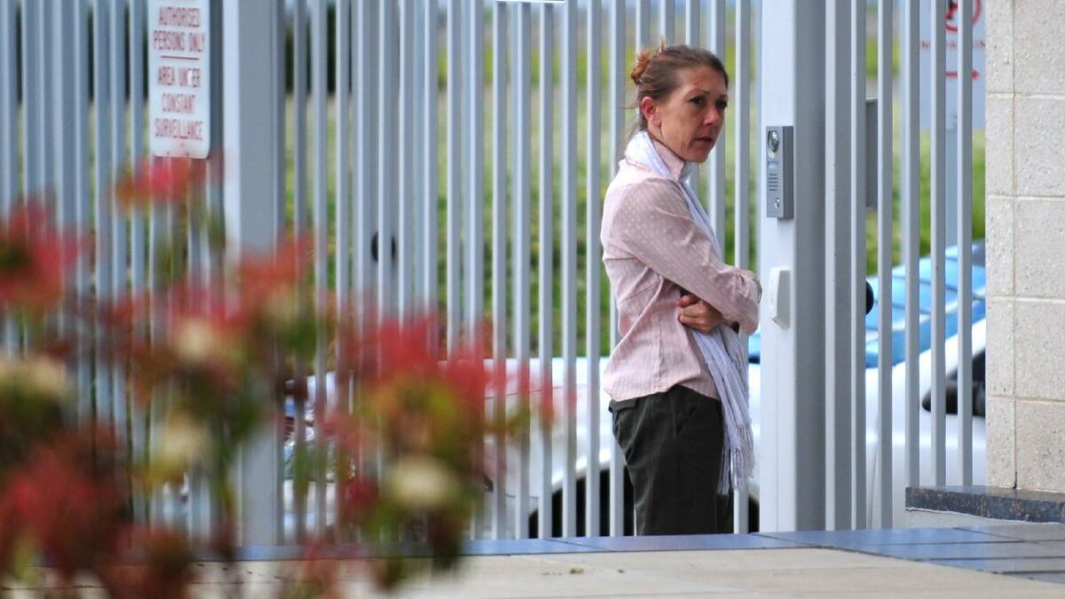 Rebecca Krutsky outside court during her robbery case. Picture by Karleen Minney
