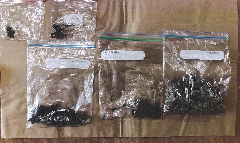 Bags of cannabis that allegedly belonged to Geoffrey Andrew Russell. Picture: Supplied