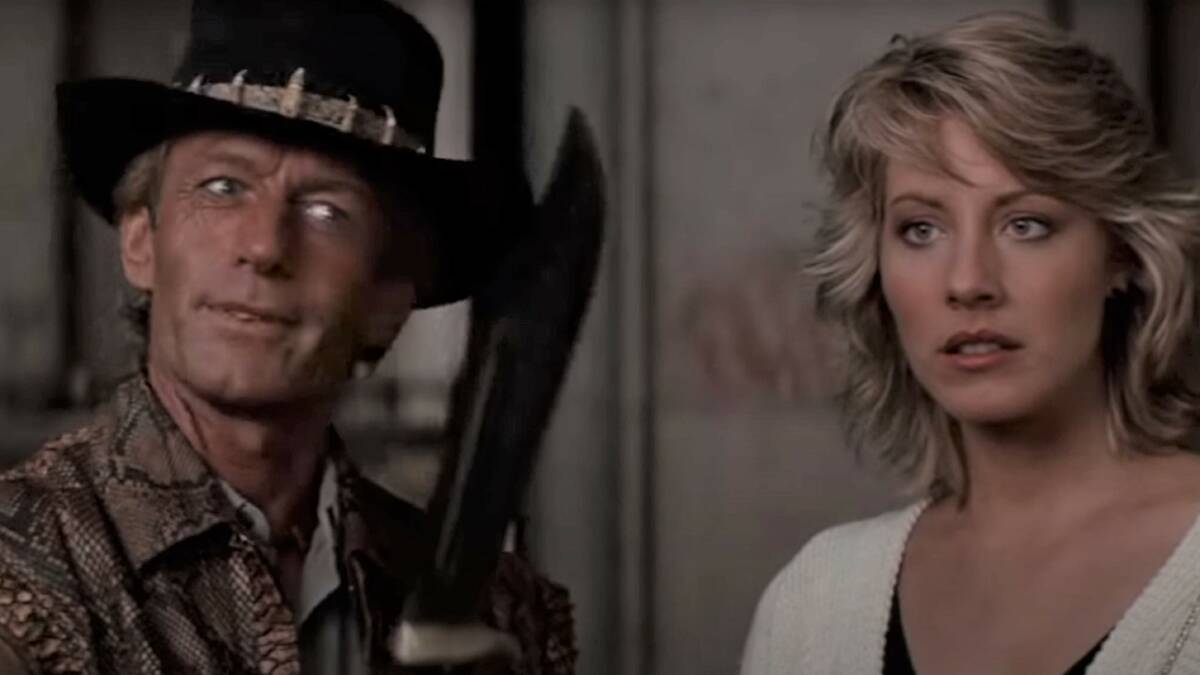 The scene from Crocodile Dundee. Picture: Screenshot