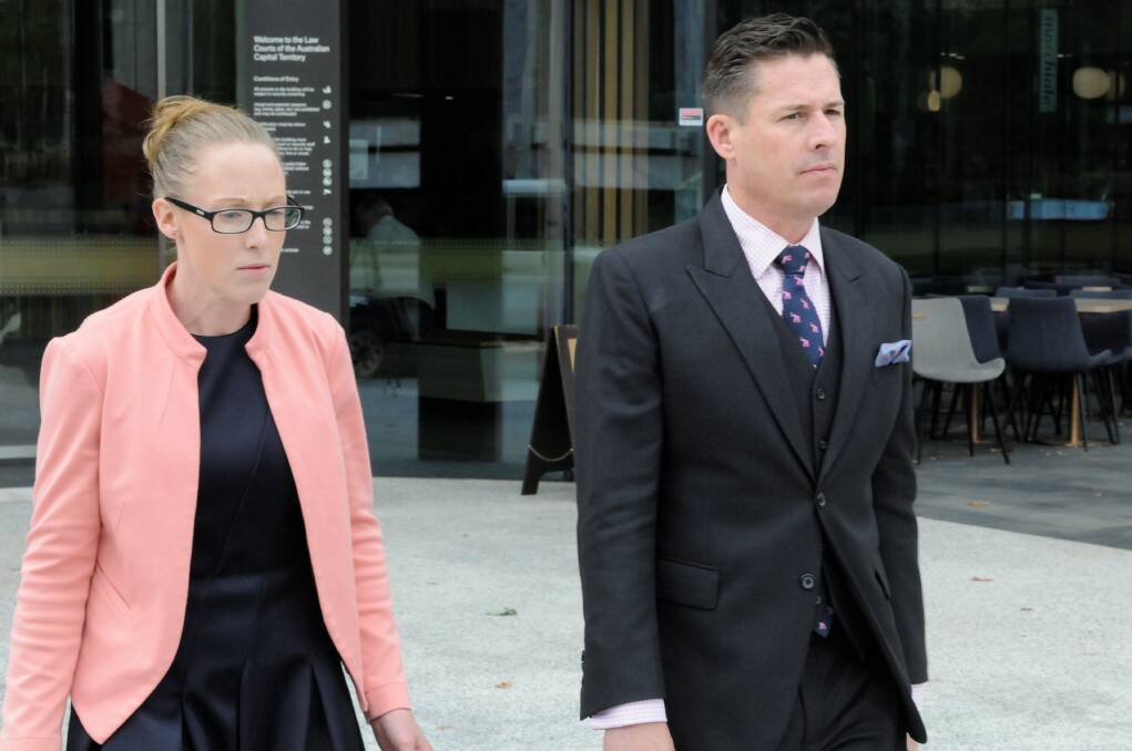 Bridie Harders and Ben Aulich leave court last month, following their most recent appearance. Picture: Blake Foden