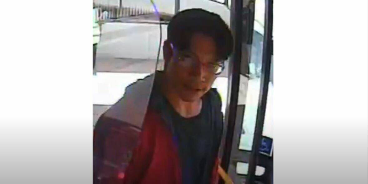 Henry Khinzaw during the attack on a Canberra bus driver. Picture: ACT Policing