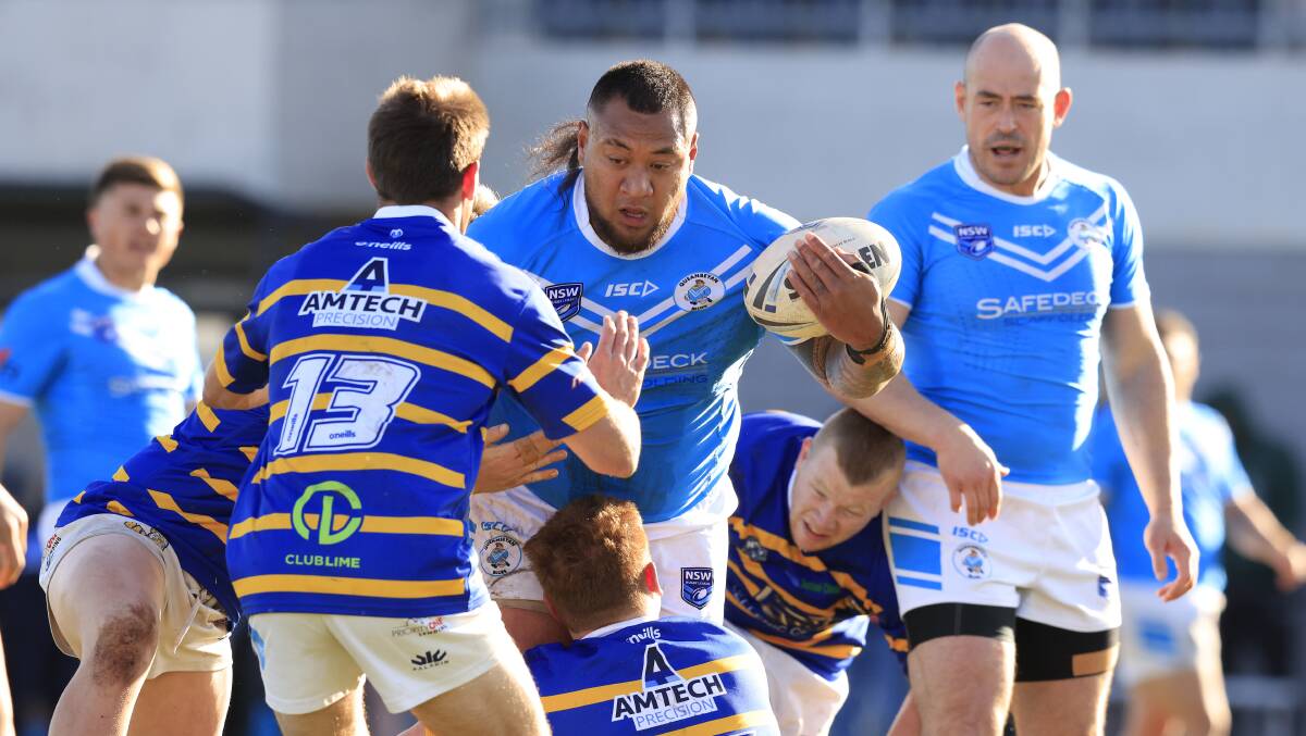 John Papali'i in action for the Queanbeyan Blues in 2022. Picture by Keegan Carroll