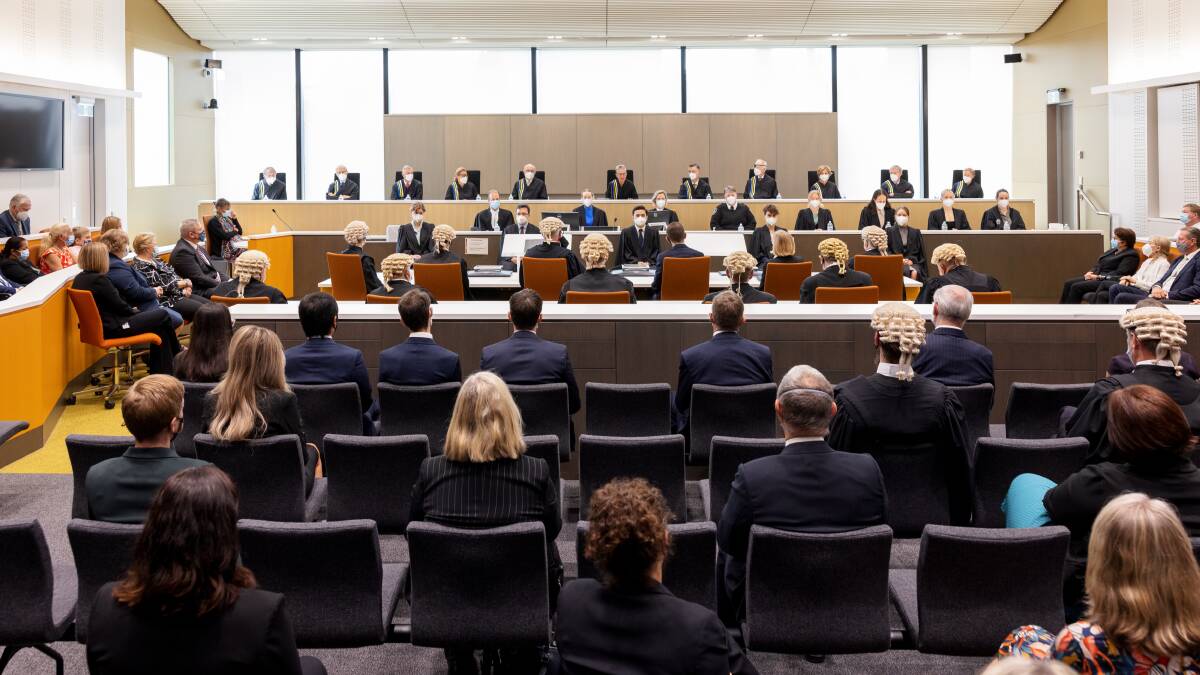 Chief Justice Helen Murrell's courtroom on Friday, during a ceremonial sitting to mark her retirement from the ACT Supreme Court. Picture: Sitthixay Ditthavong