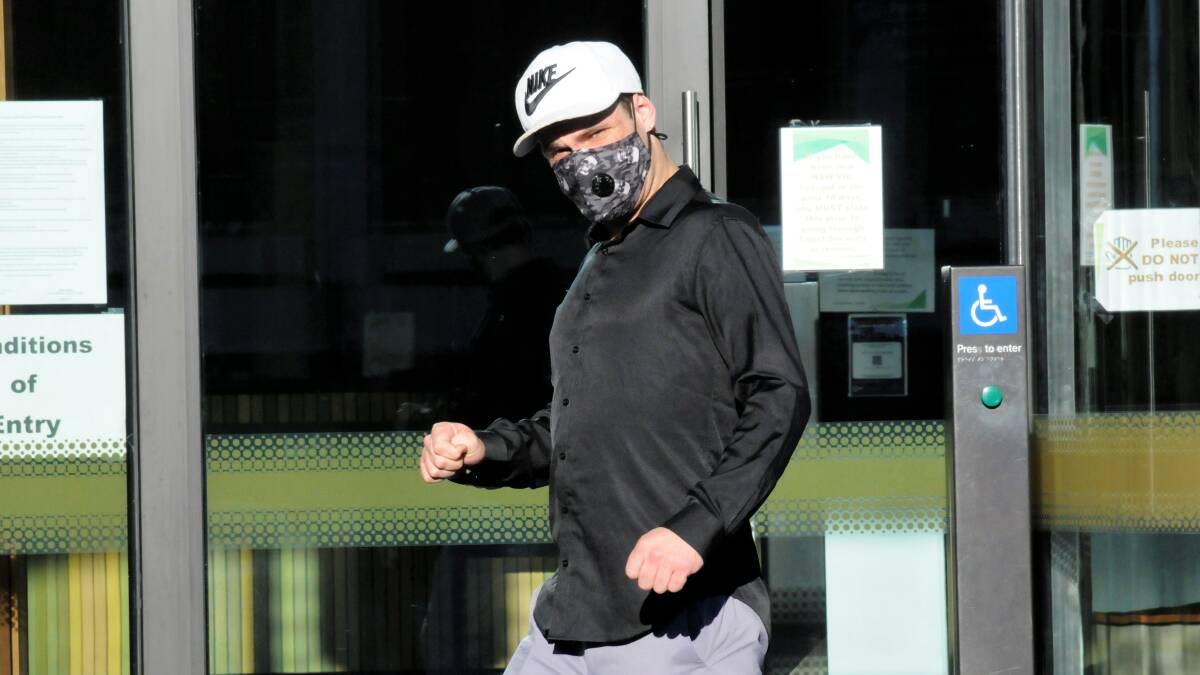 Brendan Girdler leaves court on Wednesday afternoon. Picture: Blake Foden