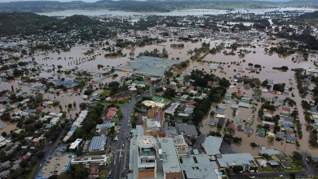 Lismore in flood earlier in 2022.