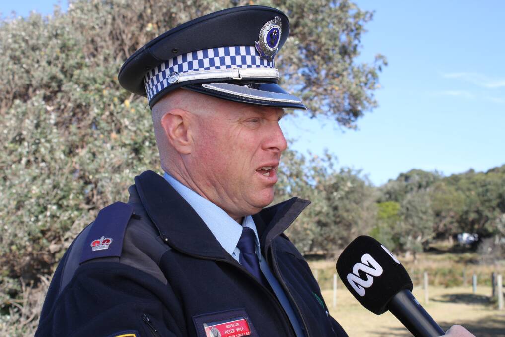 NSW Police South Coast District Chief Inspector Peter Volf has confirmed the missing man was a hoax. Picture: Alasdair McDonald