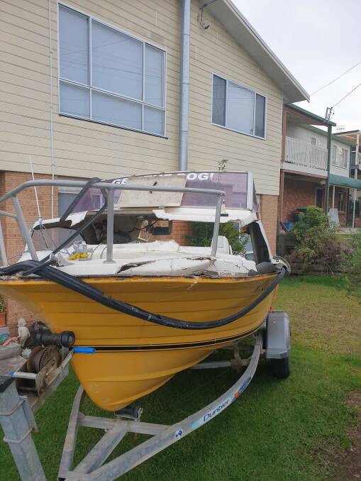 The damaged boat. Image: Supplied