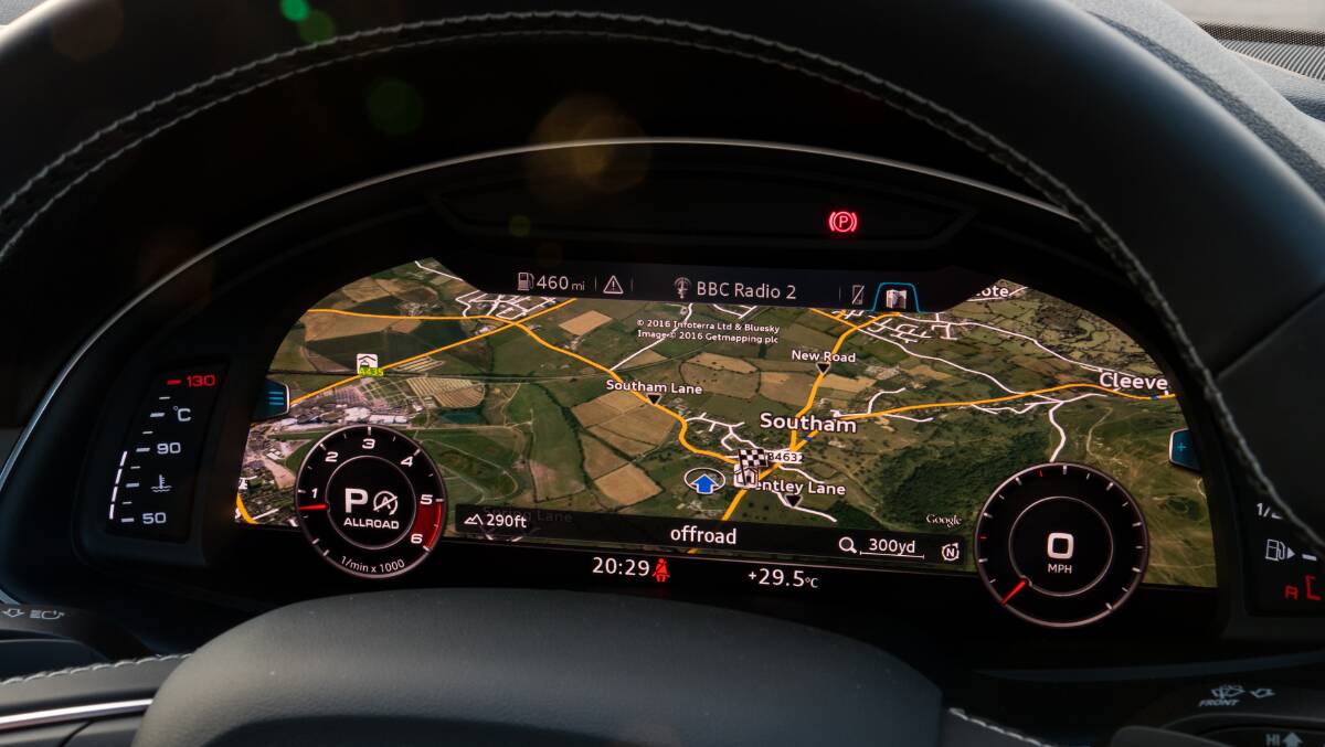 Audi's satnav dashboard. 