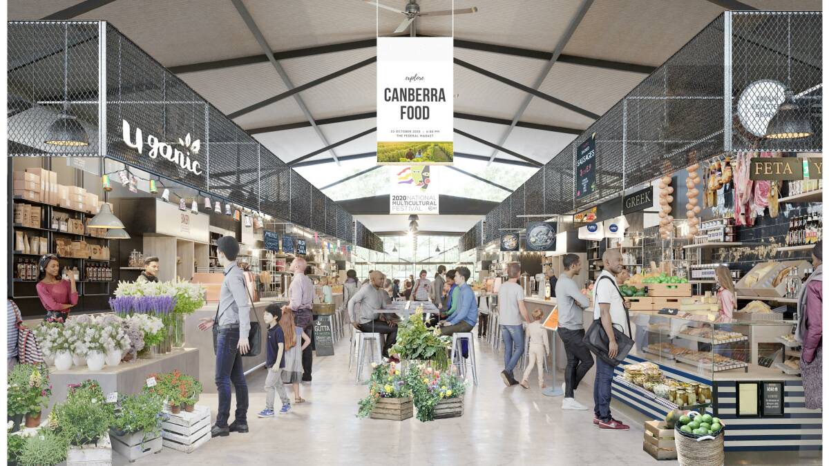 An artist's impression of the proposed $25 million market hall at Belconnen.