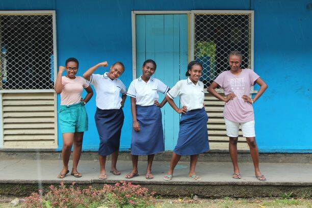 Some of the Solomon Islanders teenagers fighting for improved access to education. Picture: Plan International Australia