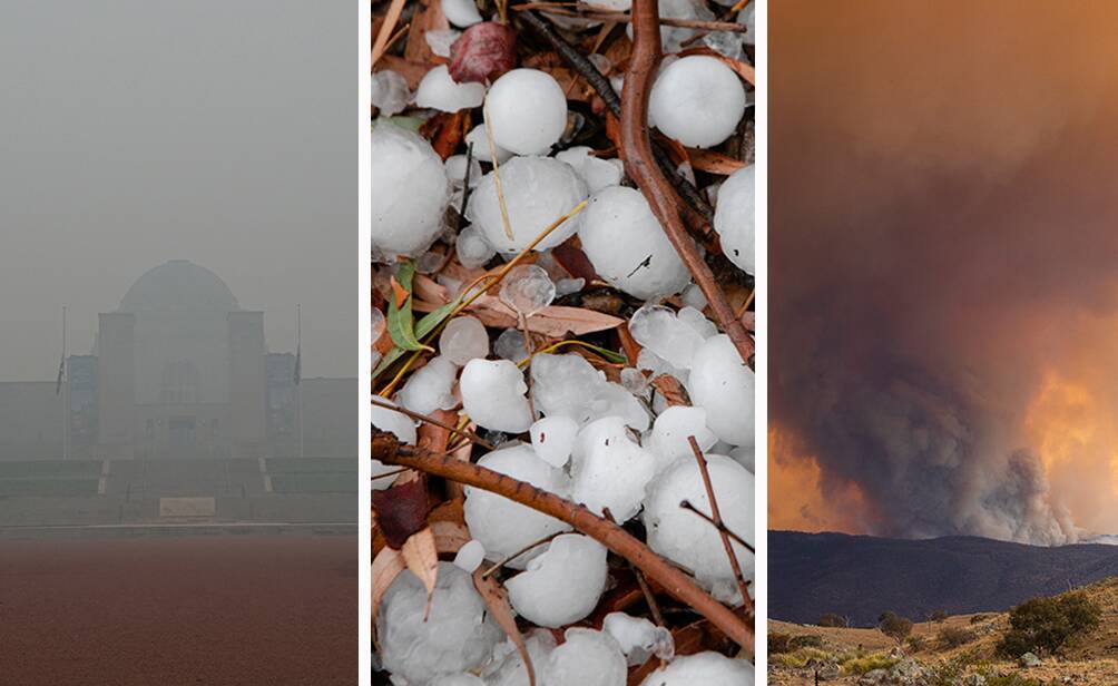 The capital experienced smoke haze, hail and bushfires, on top of extreme heat in January. 