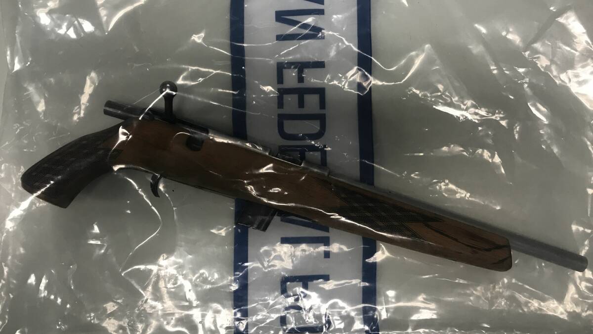 A firearm found at a house in Gilmore, where Kenneth Thomas Clarke was arrested. Picture: ACT Policing