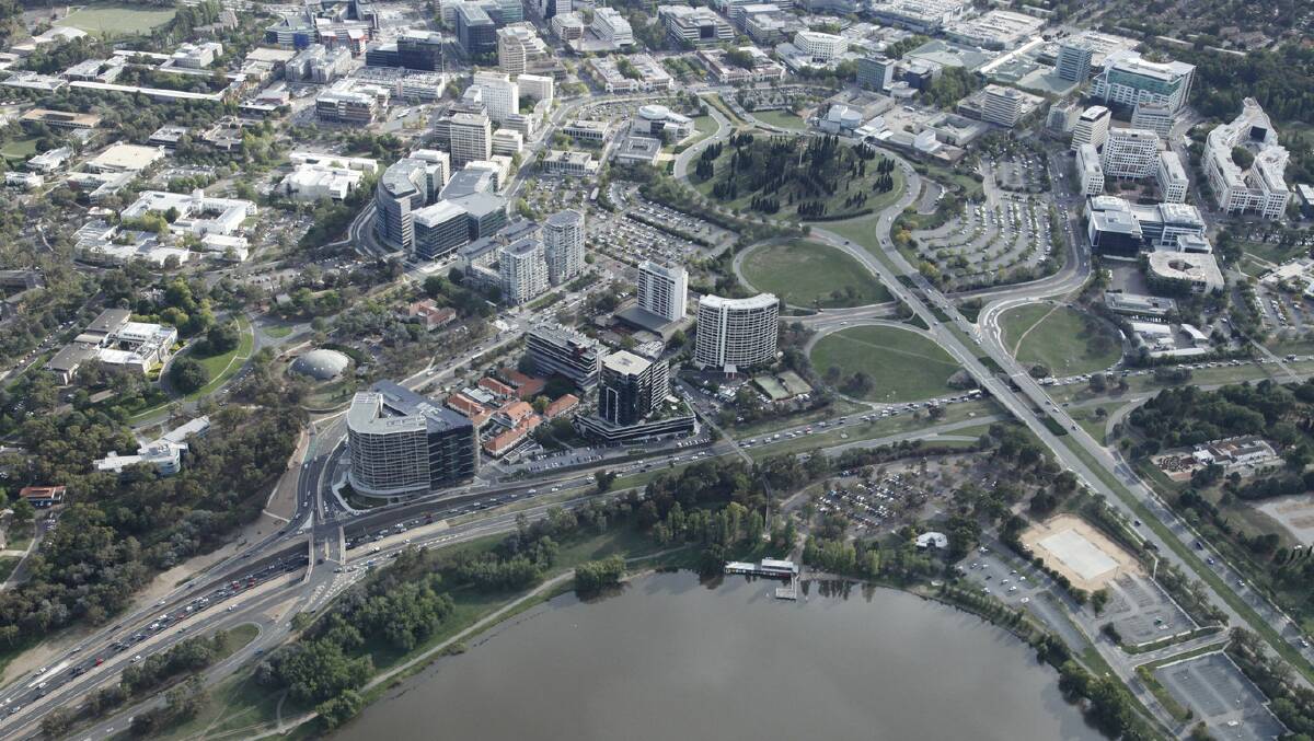 Aerial view of the New Acton precinct. Photo: Supplied 