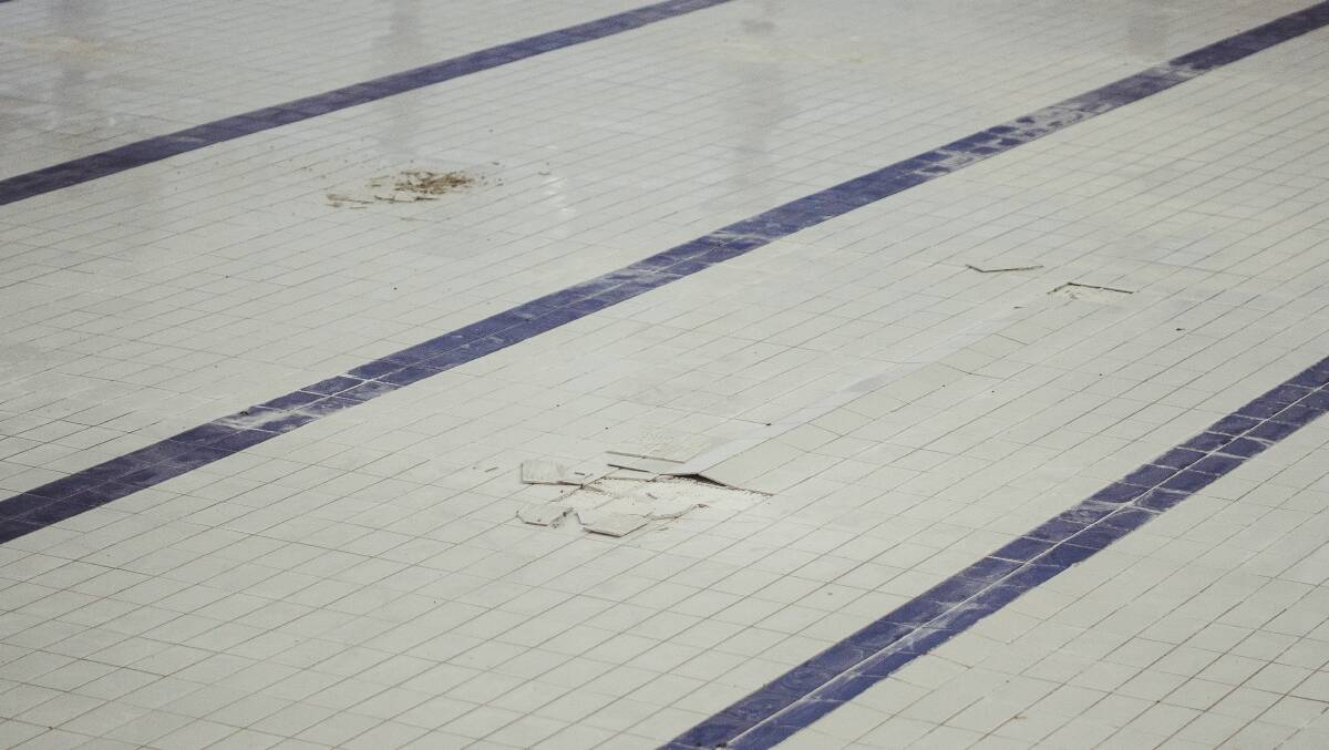 The government hopes the pool will be repaired by December. Picture: Dion Georgopoulos 
