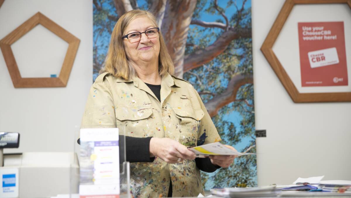Business Owner of The Artist Shed in Fyshwick, Margaret Hadfield excited for the launch of ChooseCBR. Picture: Keegan Carroll
