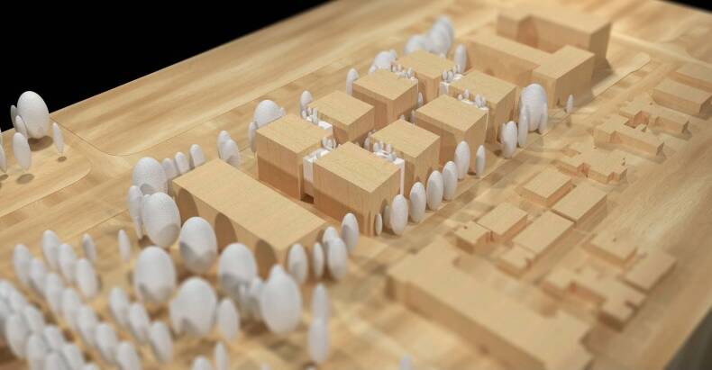 Plans for the redevelopment of the public housing site. Picture: JWLand, Cox Architecture