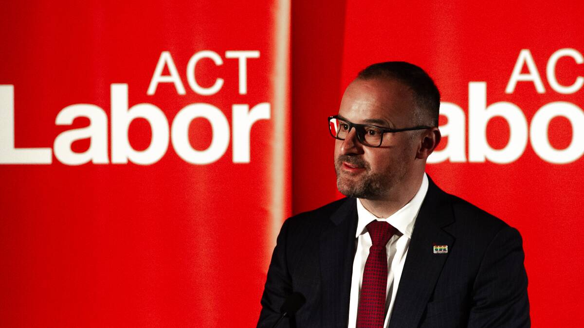 Chief Minister Andrew Barr at the launch of ACT Labor's 2020 election campaign. Picture: Elesa Kurtz 