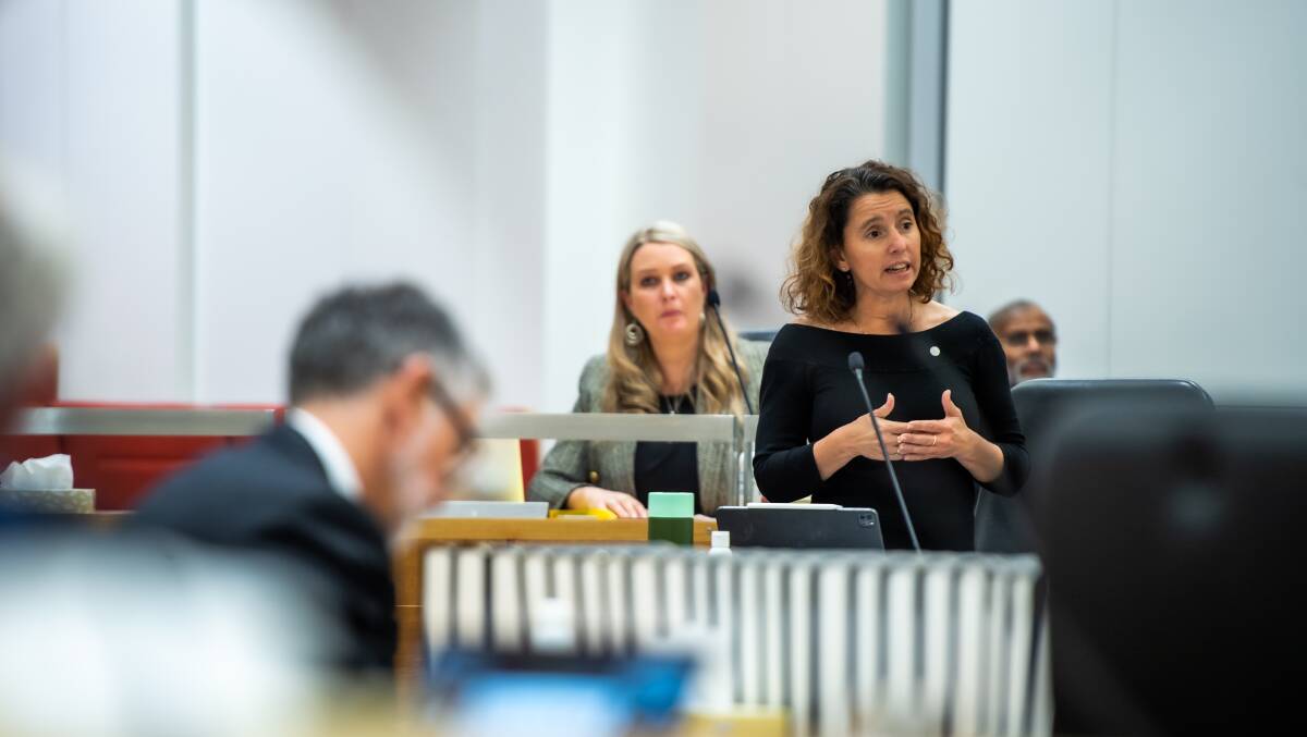 ACT Sustainable Building and Construction Minister Rebecca Vassarotti said the government was in the process of hiring a consultant to work on developer licensing laws. Picture: Karleen Minney