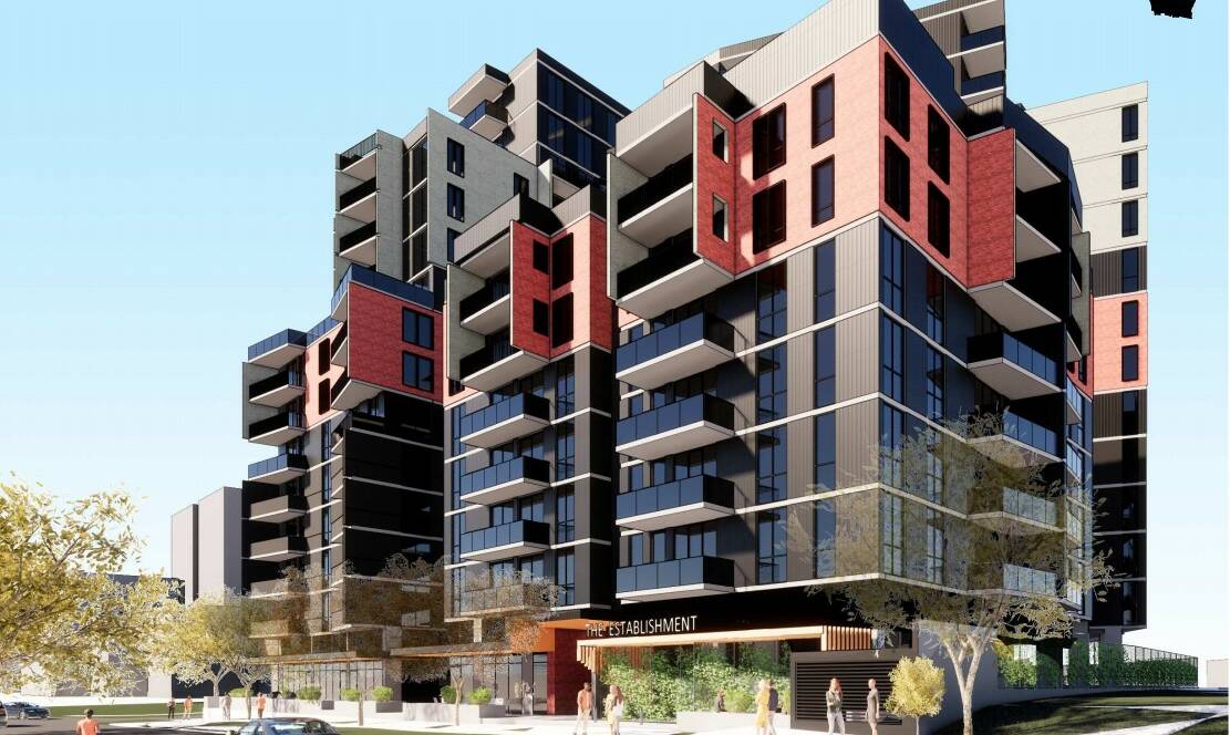 Plans for Geocon and Empire Global's development in Gungahlin called The Establishment. Picture: ACT Planning Authority