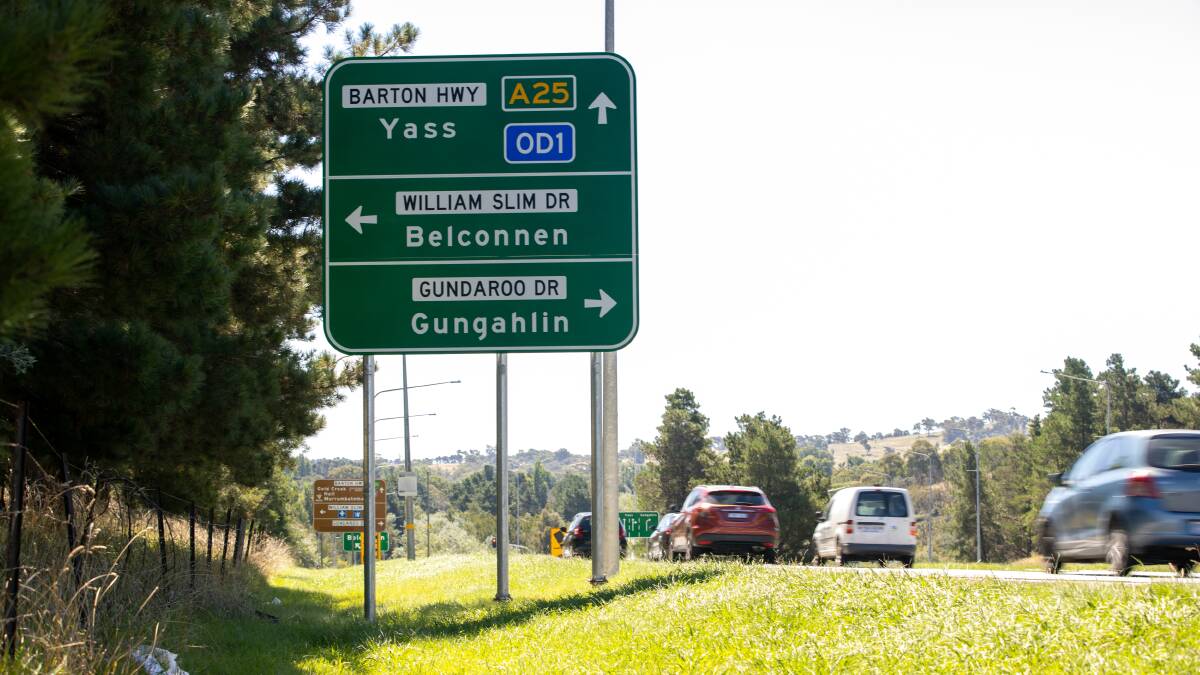 William Slim Drive has been renamed to Gundaroo Drive but the signs have not yet been updated. Picture: Keegan Carroll