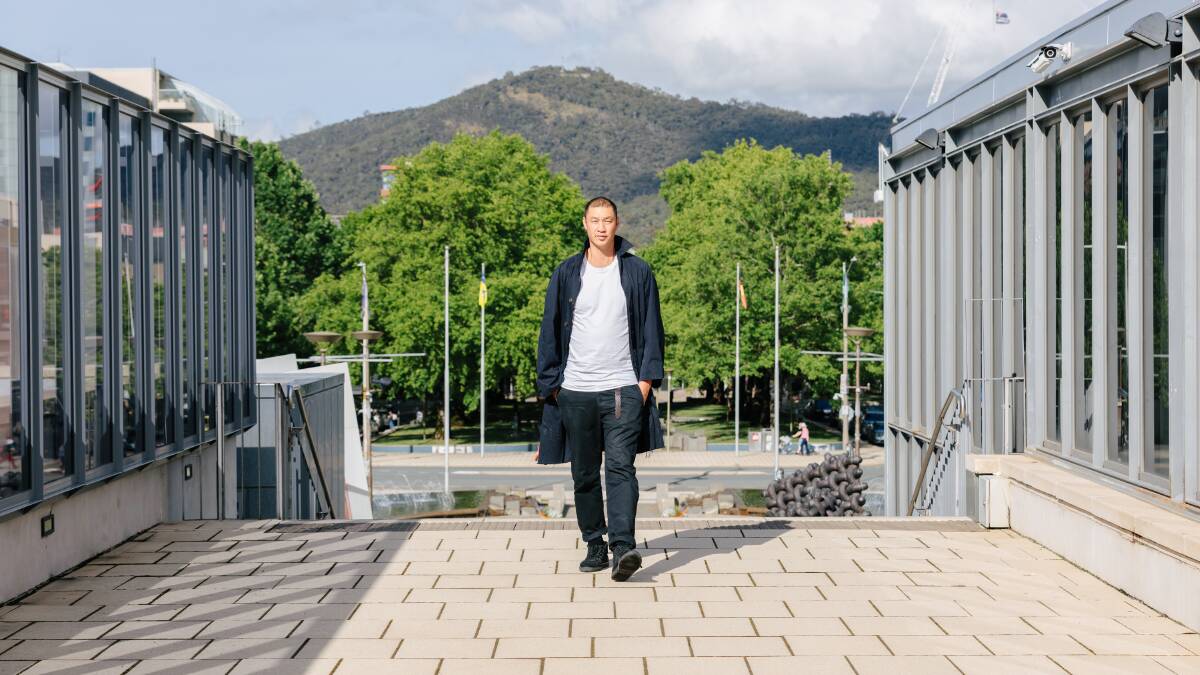 Akin Atelier founder Kelvin Ho in Civic Square. Picture: 5 Foot Photography