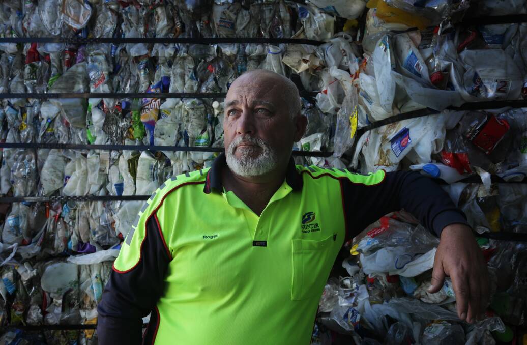 Sorting Rubbish: Roger Lewis, chief executive of Hunter Resource Recovery, at a plastic sorting centre at Gateshead. Picture: Simone De Peak 
