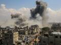 Smoke rises after Israeli air strikes of the city of Rafah in the southern Gaza Strip. Picture Shutterstock