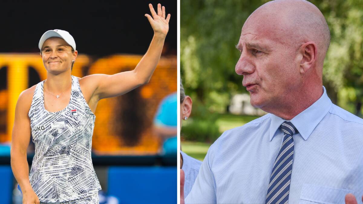 Ash Barty and Peter Gutwein. Pictures: Shutterstock, Paul Scambler
