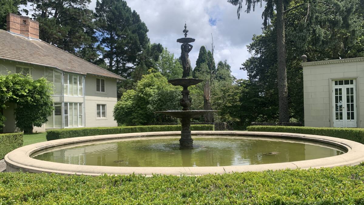 The bronze chiming fountain current owners transported from Paris to the guest courtyard at Milton Park Country House Hotel & Spa. Picture by Tim the Yowie Man