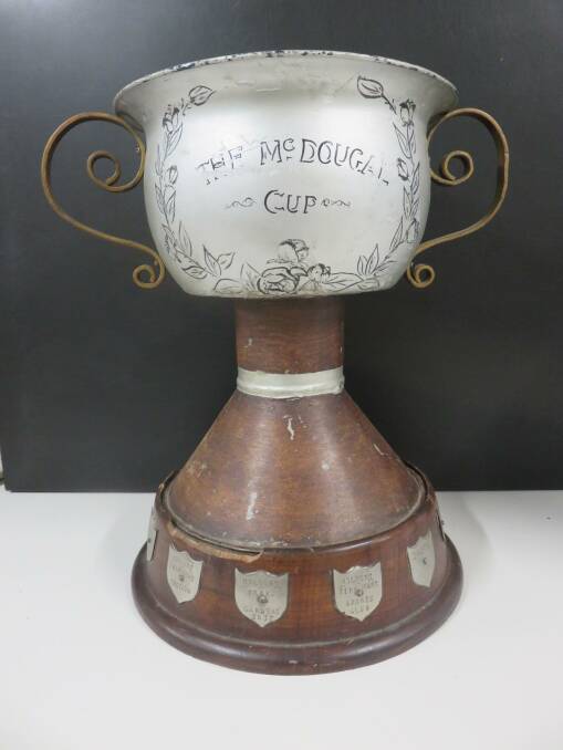 The "chamber pot" inspired trophy. Picture: Hall School Museum & Heritage Centre