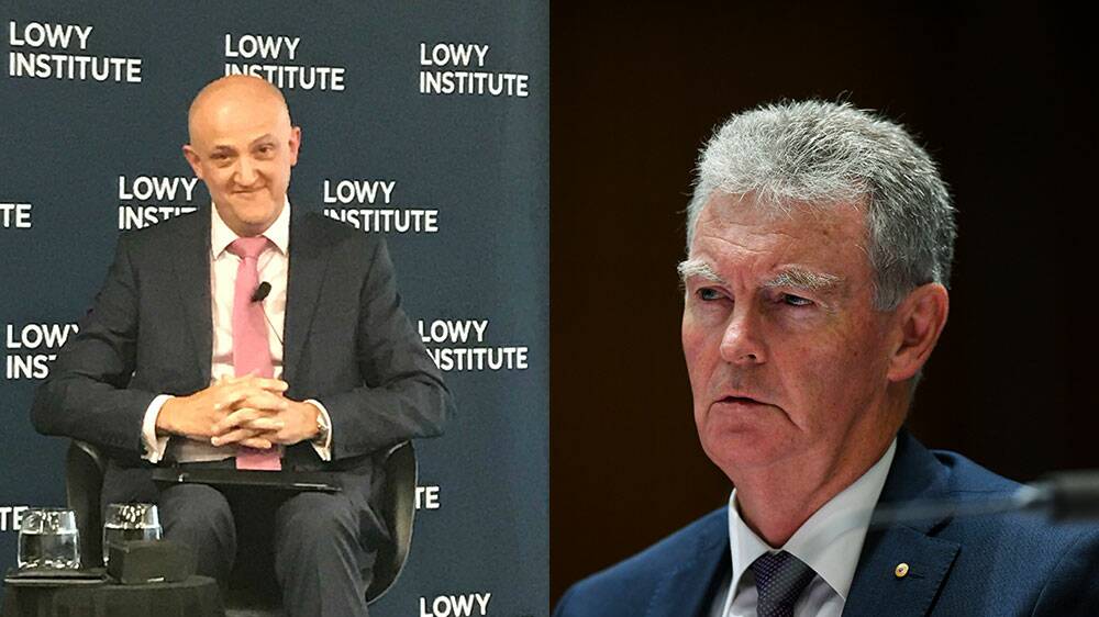 Mike Burgess, left, has been promoted to boss of ASIO, replacing the retiring Duncan Lewis.