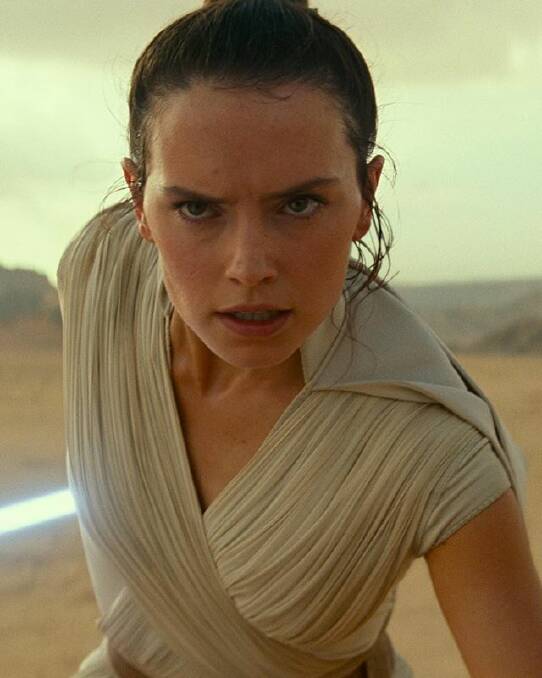 Daisy Ridley in the trailer for the new Star Wars film.