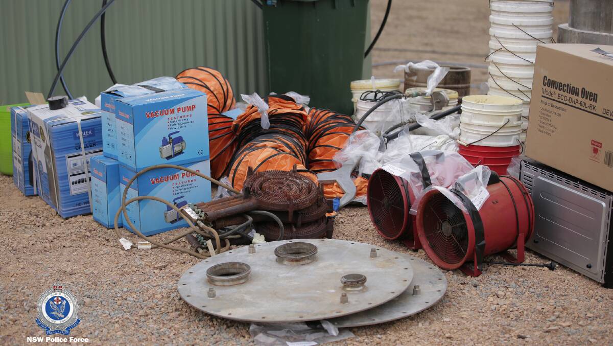 Police described it as an "elaborate set-up" using "industrial-sized" equipment. Picture: NSW police