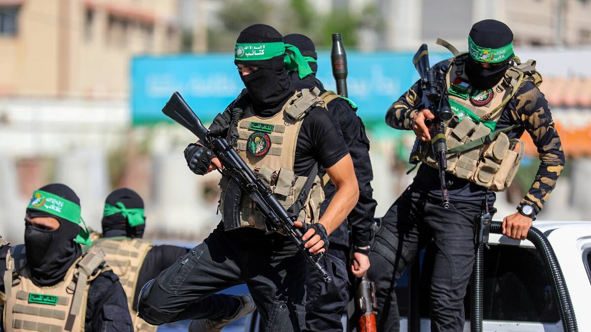 Masked members of the al-Qassam Brigades, the military wing of Hamas. Picture Shutterstock