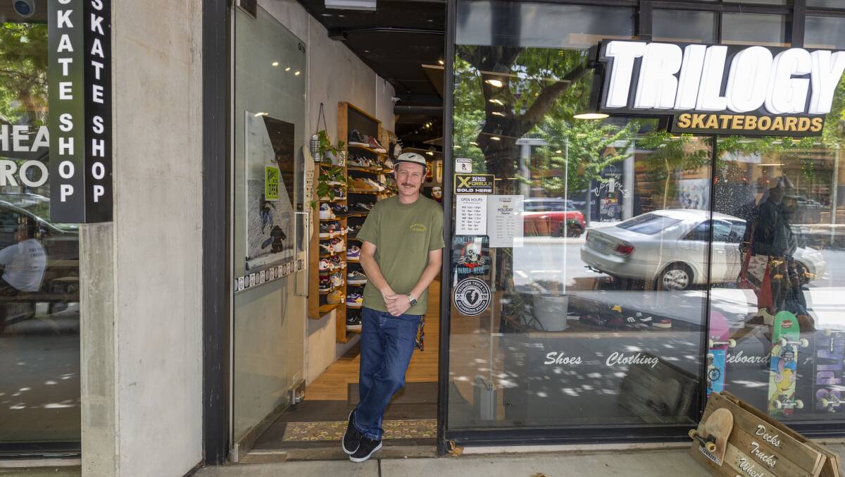Trilogy Skateboards shop owner Dave Donoghoe. Picture by Gary Ramage