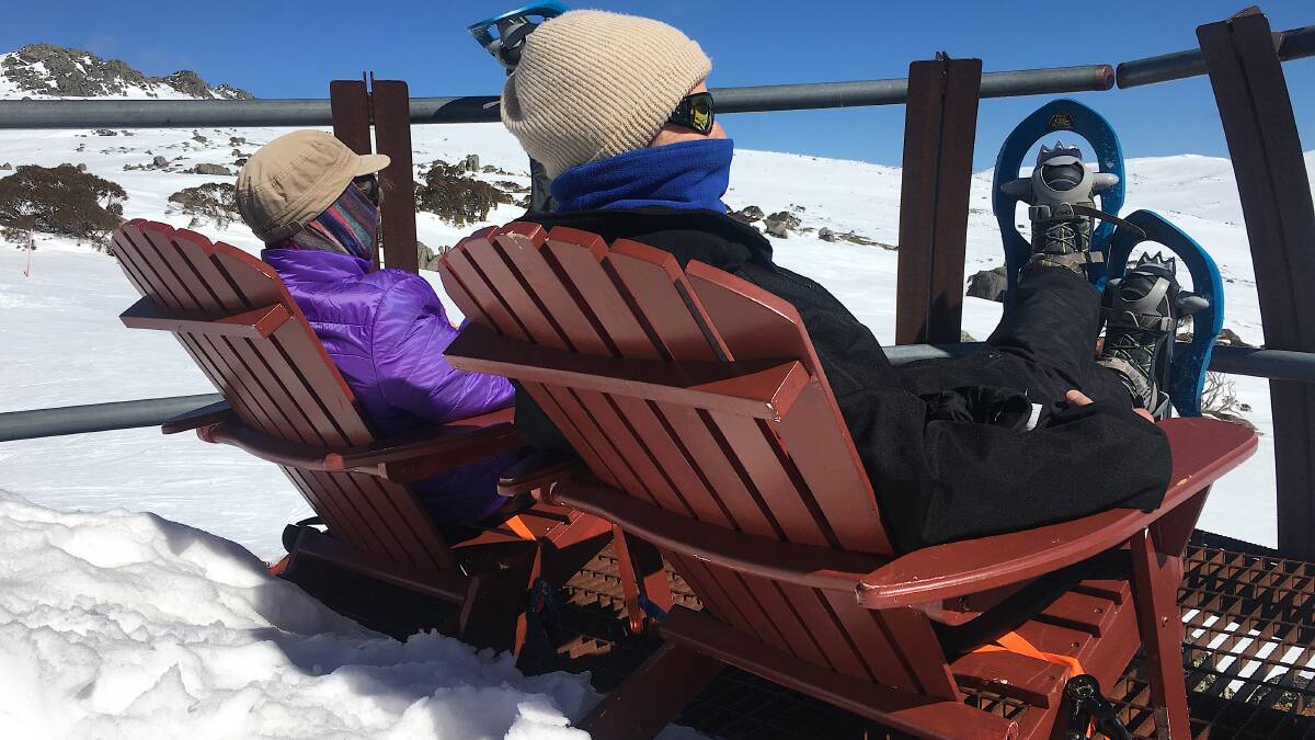 More deckchairs, this time at the lookout near the top of the Kosciusko Triple Chair at Charlotte Pass. Picture: Tim the Yowie Man