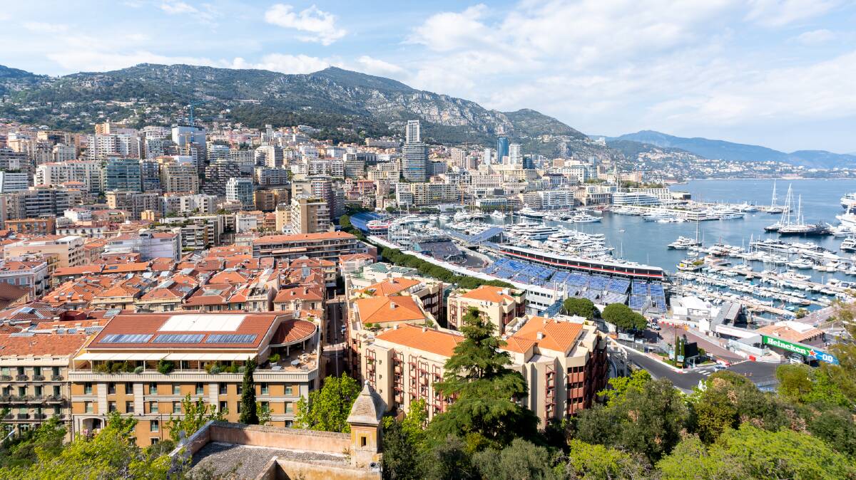 Looking across Monaco, which is less than half Canberra's Parliamentary Triangle in size.