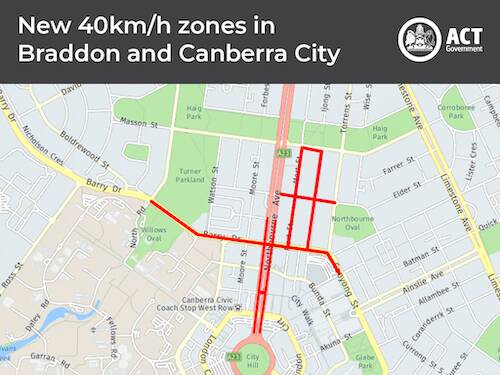 More 40km/h zones coming to Canberra's urban centres