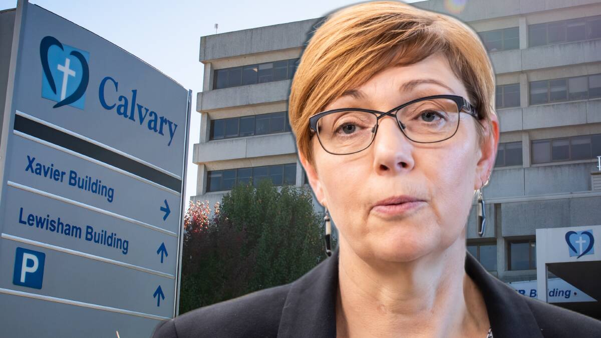 Health Minister Rachel Stephen-Smith, inset, said a final decision on the forced acquisition of Calvary's Bruce public hospital was made only recently. Pictures ACM