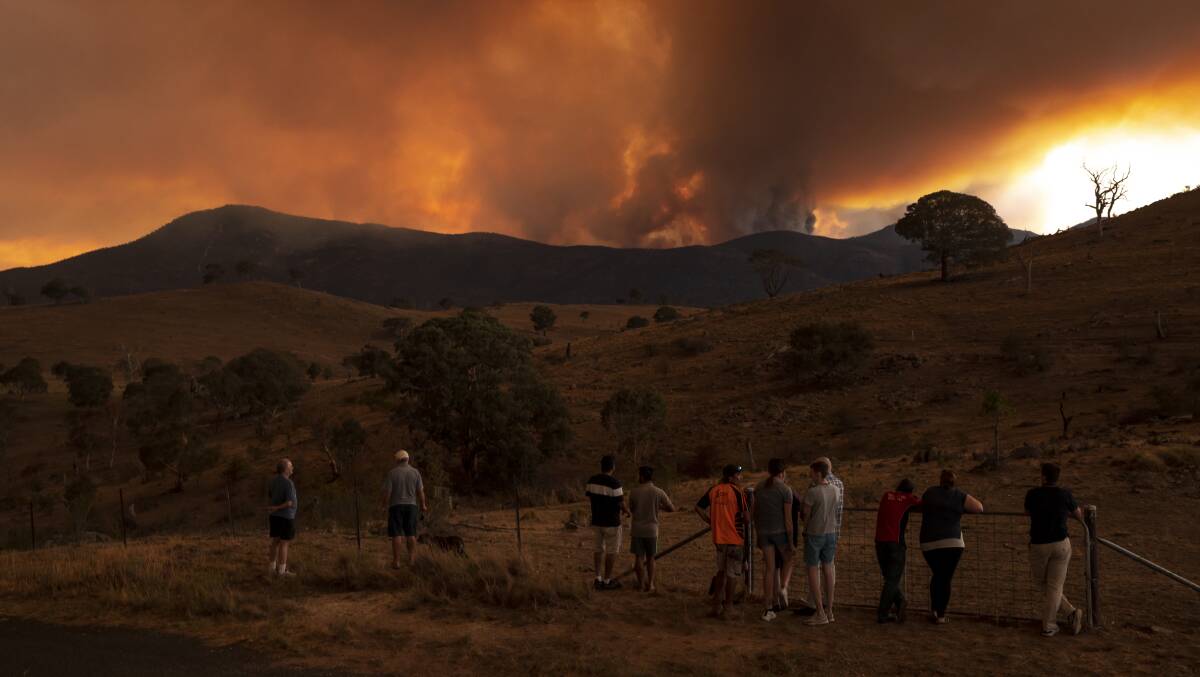 The bushfire in Namadgi National Park in 2020. Picture by Sitthixay Ditthavong