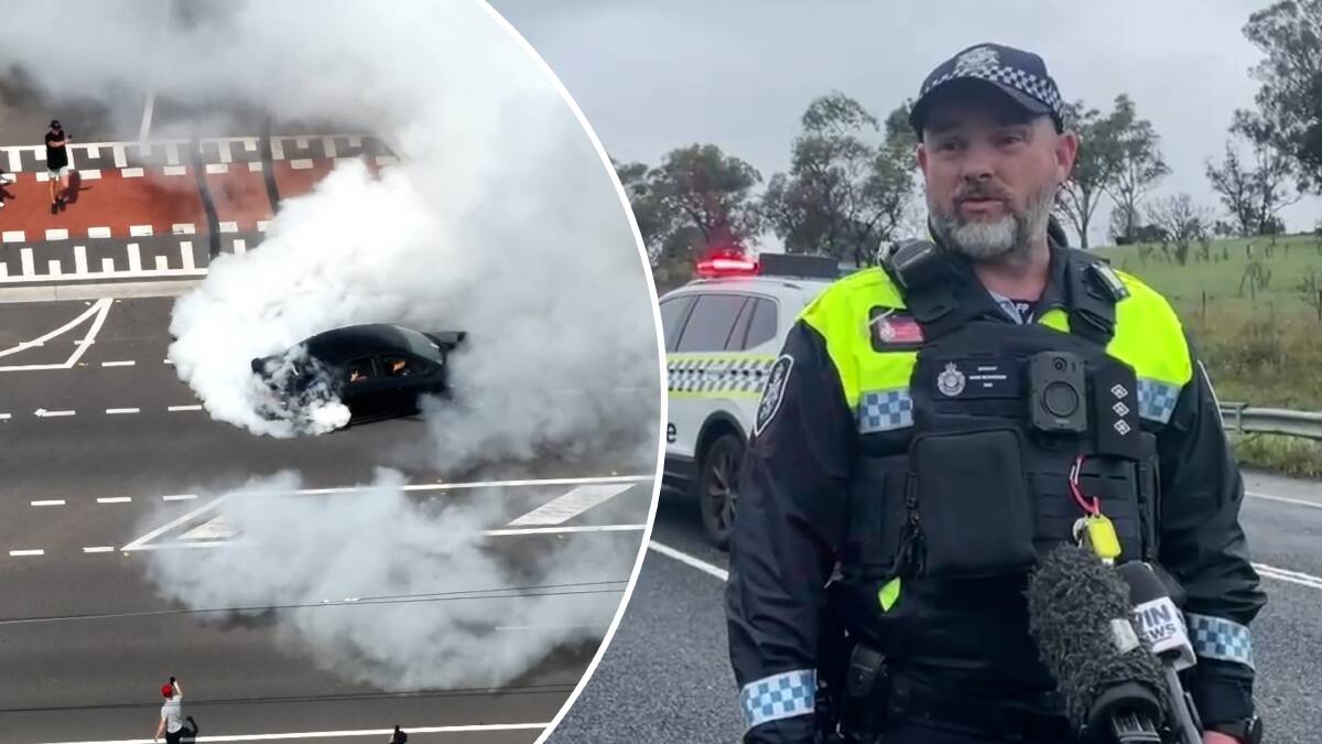 Acting Inspector Mark Richardson, right, says Canberrans have had enough of burnouts. Pictures Canberra Times, supplied