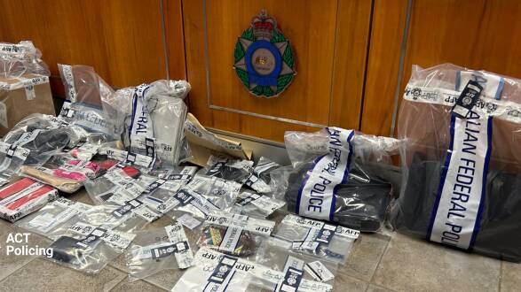 Police say they seized a large amount of suspected stolen property. Picture supplied
